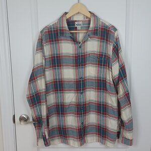 Vintage Woolrich Cotton Shirt Men Large Flannel Multicolor Plaid 90s Retro
